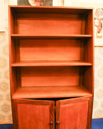 Wooden Bookcase with Cupboard Storage