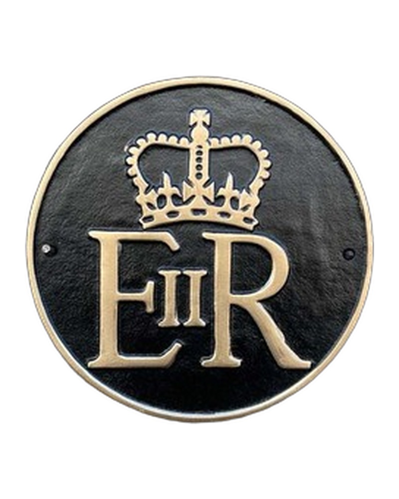 Aluminium Royal ER Plaque Elizabeth Regina