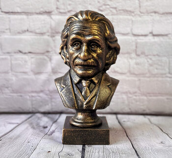 Einstein Bust With Iron Base