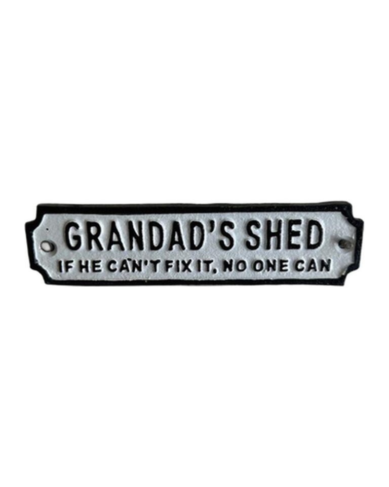 Cast Iron Grandad's Shed Sign