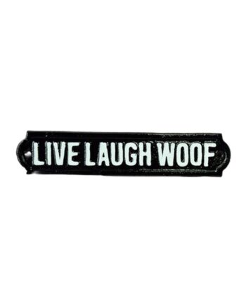 Cast Iron ‘Live Laugh Woof’ Wall Sign