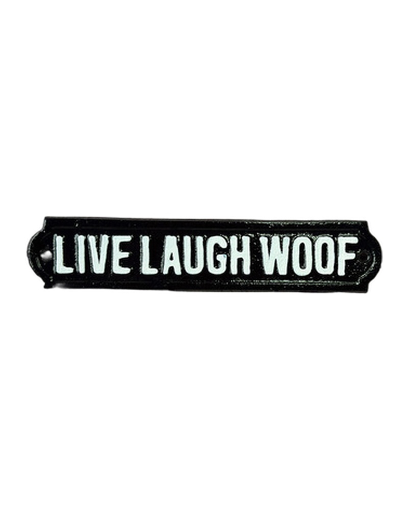 Cast Iron ‘Live Laugh Woof’ Wall Sign