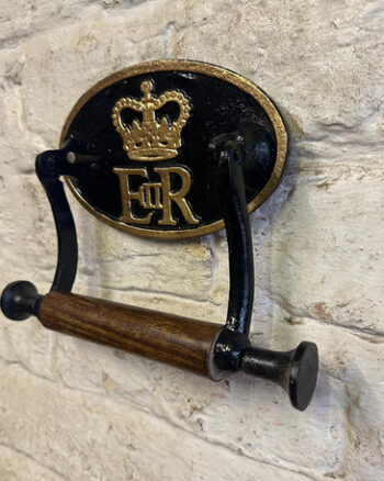 Cast Iron  ERII Royal Toilet Roll Holder