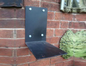 Cast Iron Post Box Wall Mounting Bracket with Holes