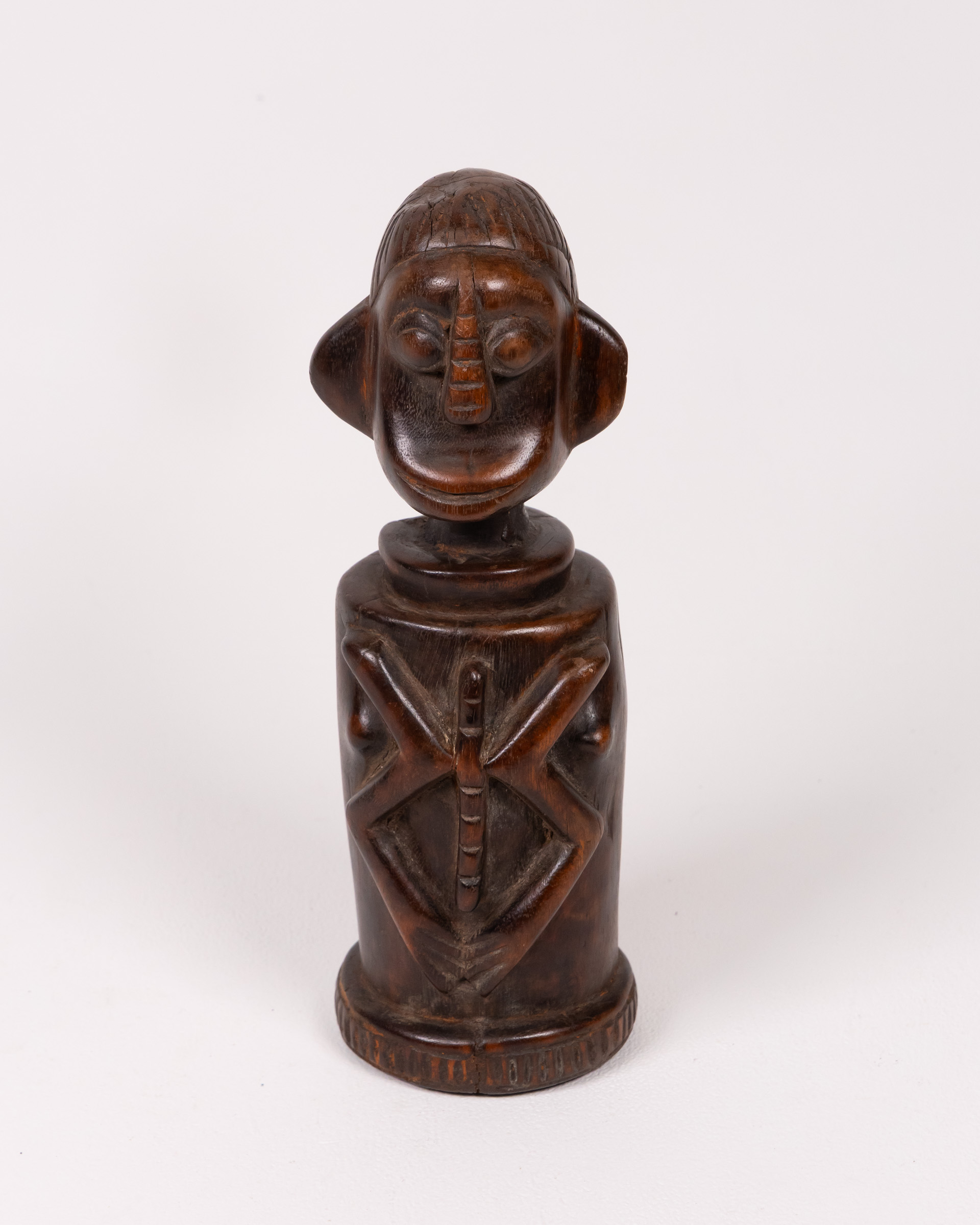 Vintage Nigerian Chamba Carved Wood Doll Figurine