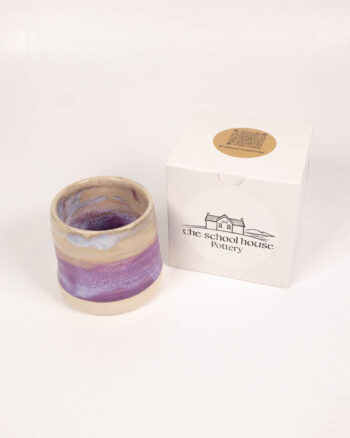 The School House Pottery Flat White Mug with Purple Glaze