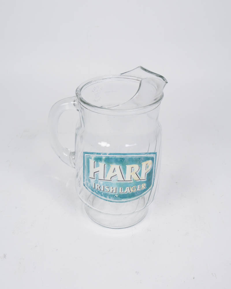 Harp Irish Lager Glass Beer Jug with Handle
