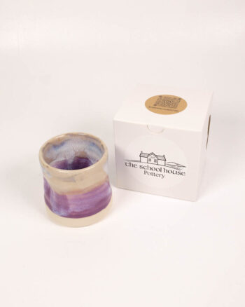 The School House Pottery Purple Glaze Flat White Mug