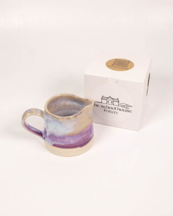 The School House Pottery Cream and Purple Ceramic Small Jug