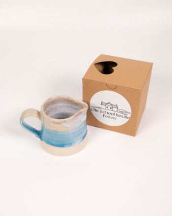 The School House Pottery Small Ceramic Jug with Blue Detailing