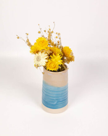 The School House Pottery Ceramic Vase with Blue Glaze