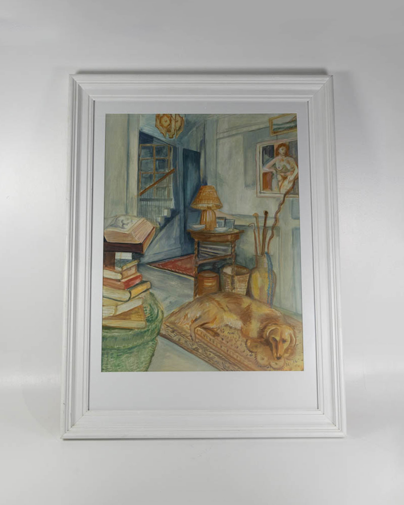 ‘Nude With Dog’ Painting by Fleur Jackson