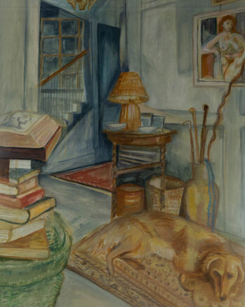 ‘Nude With Dog’ Painting by Fleur Jackson