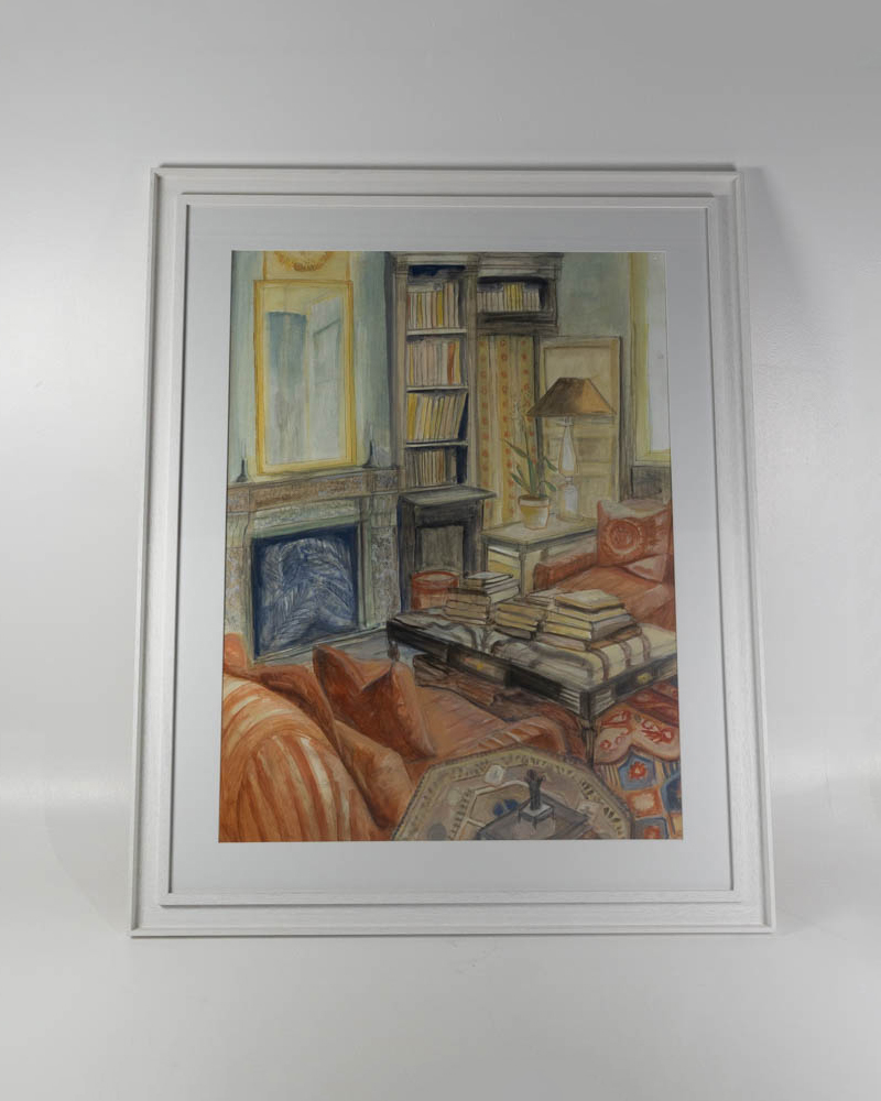 ‘Feathers in The Grate’ Painting by Fleur Jackson