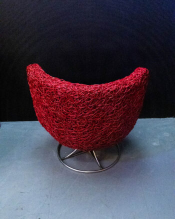 Red Chair with Pink Cushion