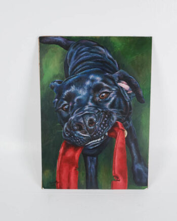 Original Dog Oil Painting on Canvas