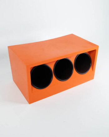 Orange Plastic Bottle Holder with 3 Black Inserts