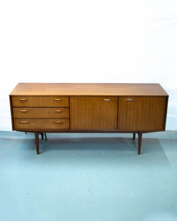 Mid-Century Teak Sideboard with Sliding Doors