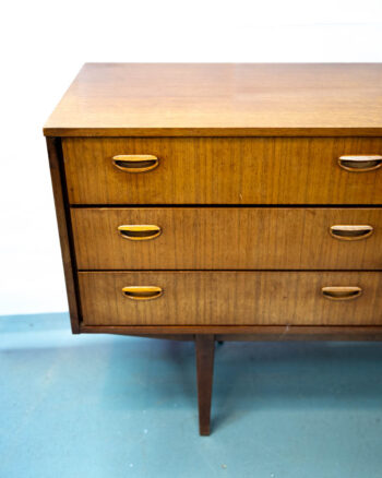 Mid-Century Teak Sideboard with Sliding Doors
