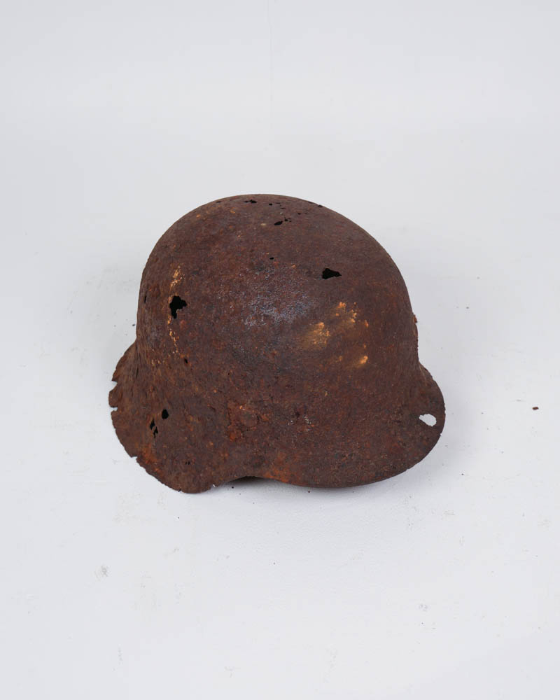 WWII German Steel Military Helmet with Leather Liner