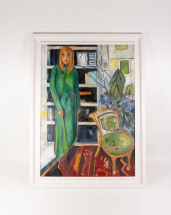 ‘Amanda with Chair’ Oil Painting by Fleur Jackson