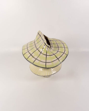 Fleur Jackson Green Ceramic Wonky Pot