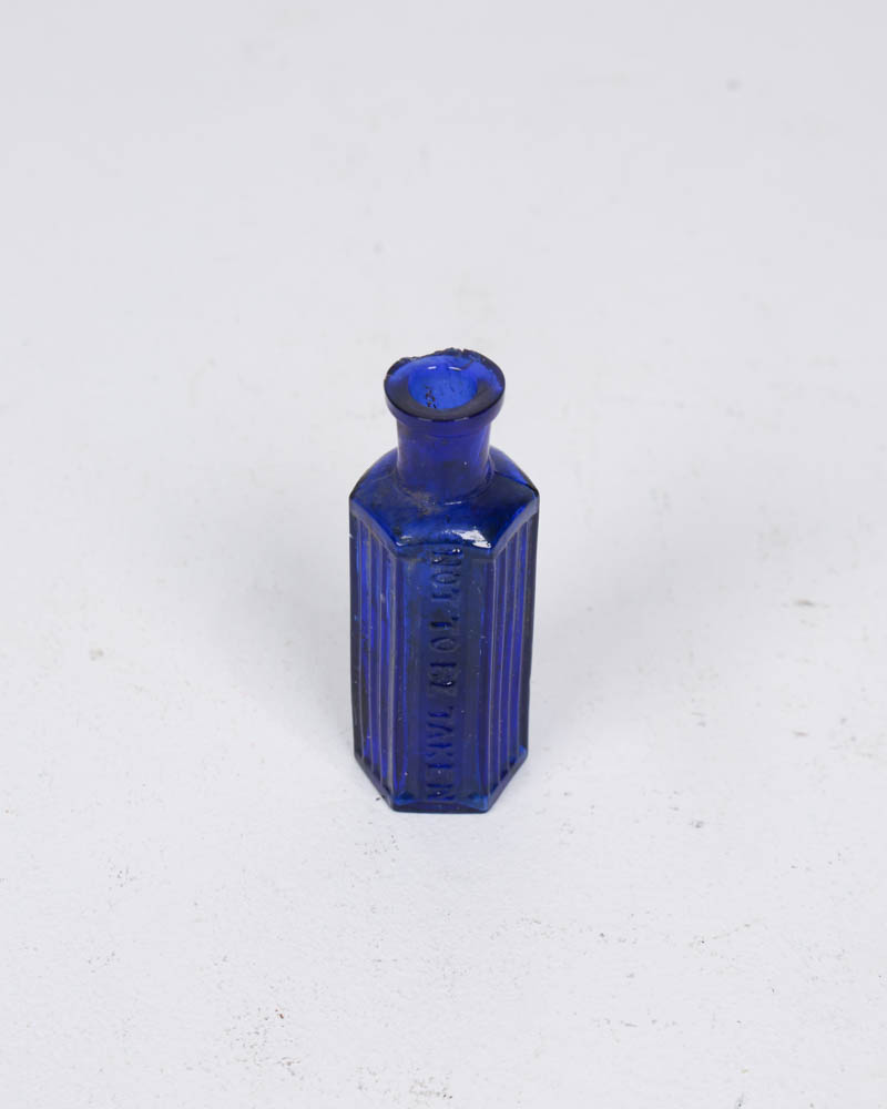 Vintage Miniature Glass Bottle with Small Neck