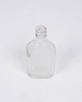 Vintage Glass Bottle with Metal Screw Top