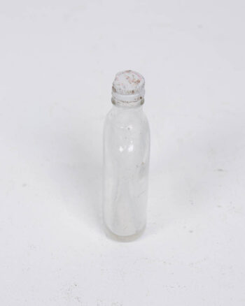 Vintage Glass Bottle with Metal Screw Top