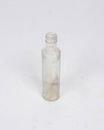 Vintage Clear Glass Bottle with Narrow Neck