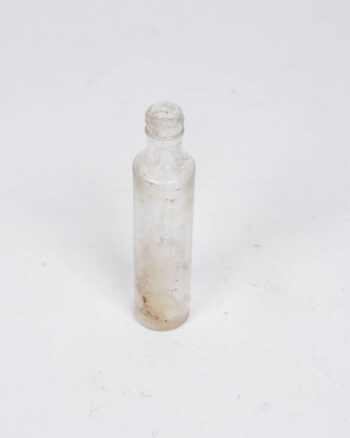 Vintage Clear Glass Bottle with Narrow Neck