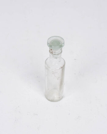 Vintage Clear Glass Bottle with Stopper