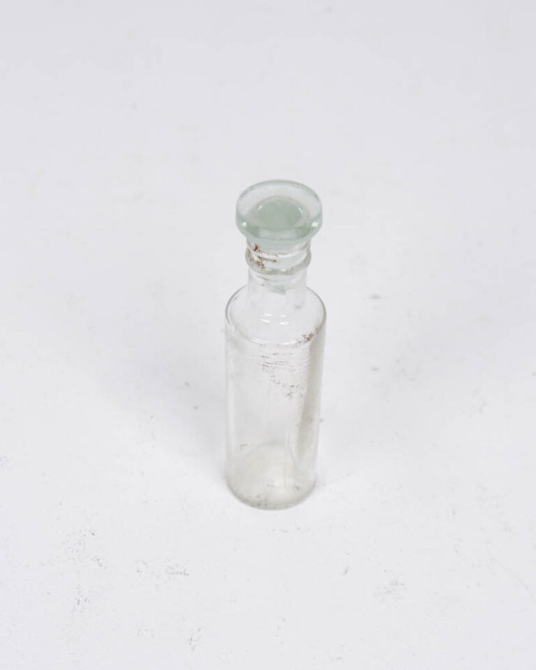 Vintage Clear Glass Bottle with Stopper