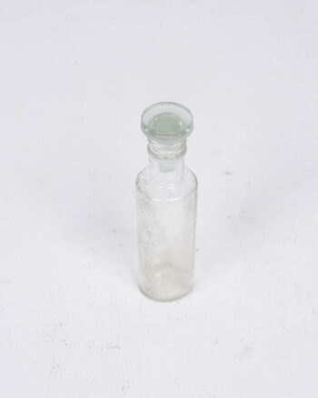 Vintage Clear Glass Bottle with Stopper