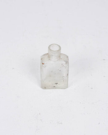 Vintage DeWitt’s Witch Hazel Glass Bottle with Embossed Text (7cm)