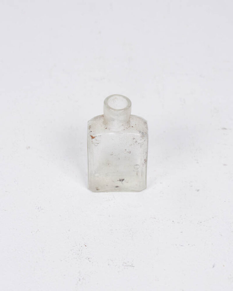 Vintage DeWitt's Witch Hazel Glass Bottle with Embossed Text (7cm)