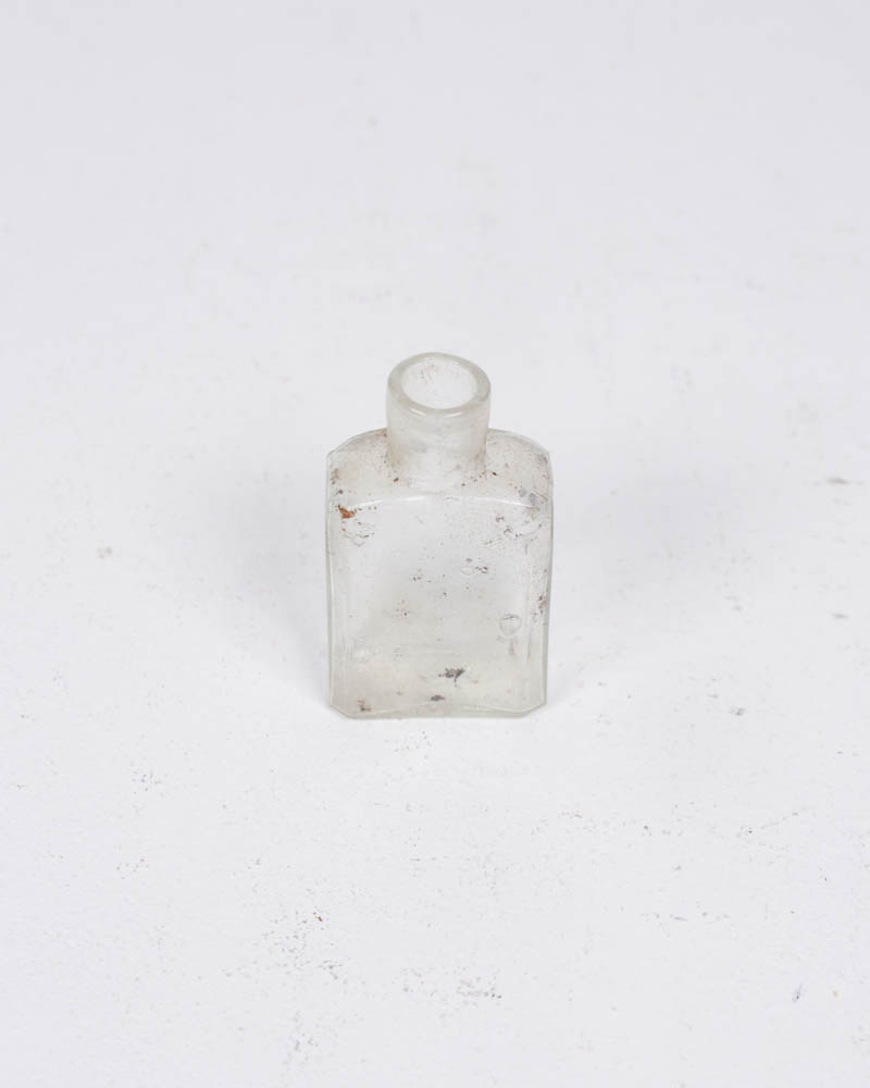 Vintage DeWitt’s Witch Hazel Glass Bottle with Embossed Text (7cm)