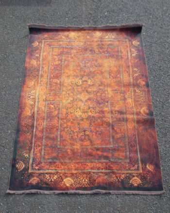 Full Pile Iranian Floral Designer Rug with Bordered Design – 3-17CH