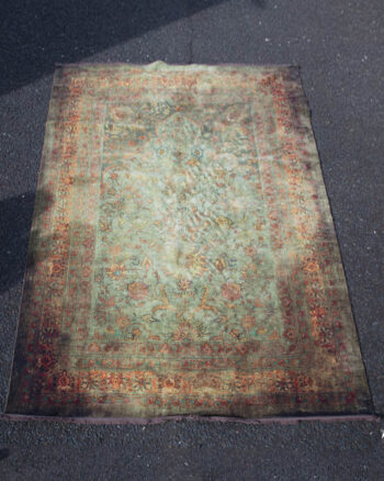 Full Pile Iranian Vintage Style Wool Rug with Traditional Floral Pattern – 1-17CH