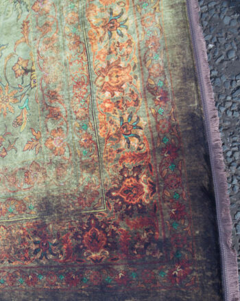 Full Pile Iranian Vintage Style Wool Rug with Traditional Floral Pattern – 1-17CH