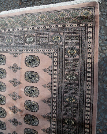 Hand Woven Wool Rug with Bokhara Jaldar Design – 11-17CH