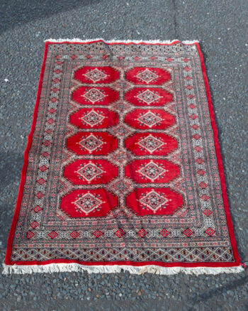 Handwoven Full Fine Wool Pile Rug with Superfine Pakistan Bokhara Jalada Design – 9-17CH