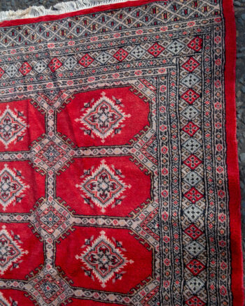 Handwoven Full Fine Wool Pile Rug with Superfine Pakistan Bokhara Jalada Design – 9-17CH