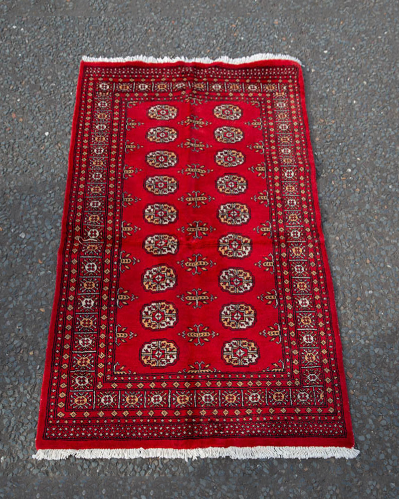 Hand Woven Full Fine Wool Pile Rug with Pakistan Bokhara Jaldar Design – 10-17CH