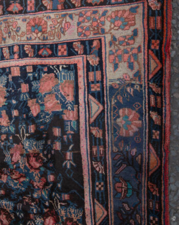 Vintage Persian Thick Pile Kirman Wool Rug with All Over Floral Design – 6-17CH