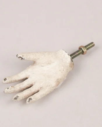 Antique-Style White Hand Drawer Knob – Decorative Handle