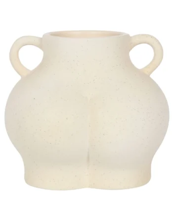 Modern Minimalist Cream Speckled Bum Plant Pot