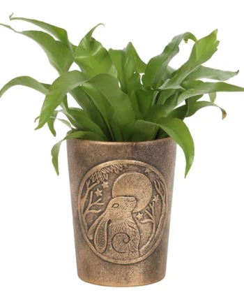 Moon Gazing Hare Bronze Terracotta Planter