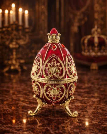 Red Royal Jewelled Inspired Imperial Easter Egg