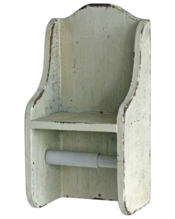 Rustic Wooden Toilet Roll Holder – Vintage Bathroom Décor